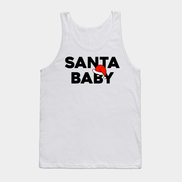 Santa Baby Slip Sable Under Tree Awful Good Girl Santa Claus Red Hat Tank Top by anijnas